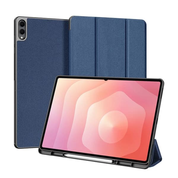 Fodral för Samsung Galaxy Tab S12 Plus Domo Tri-Fold Stötsäker Dux Ducis Blå
