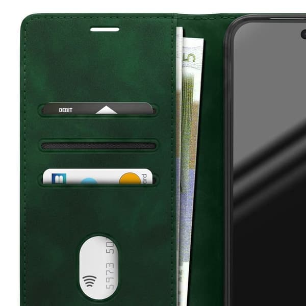 Plånboksfodral för Google Pixel 11 / 11 Pro Mocka Effekt med Stöd Grön