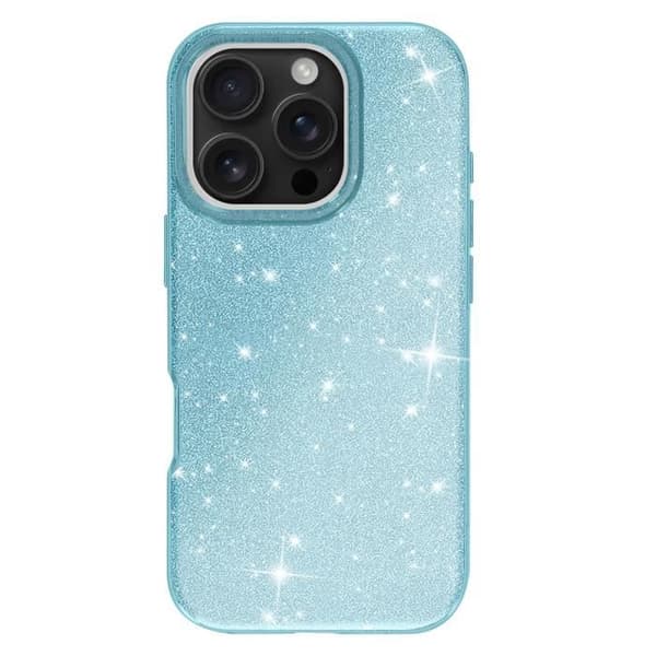 Glittrande Skal för iPhone 16 Pro Max Stötsäkert Blå