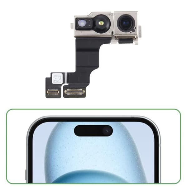 Frontkamera - RELIFE - iPhone 15 - 12MP Selfie Sensor - Svart