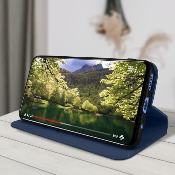 Cover Honor Magic 4 Lite Flip Wallet Video Support midnattsblå