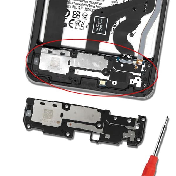 Extern Underspeaker Kompatibel med Galaxy S25 Edge Svart