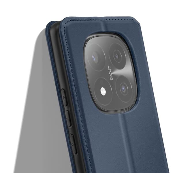 Fodral med lock för Xiaomi Redmi Note 14 Pro / 14 Pro Plus Classic Edition Mörkblå