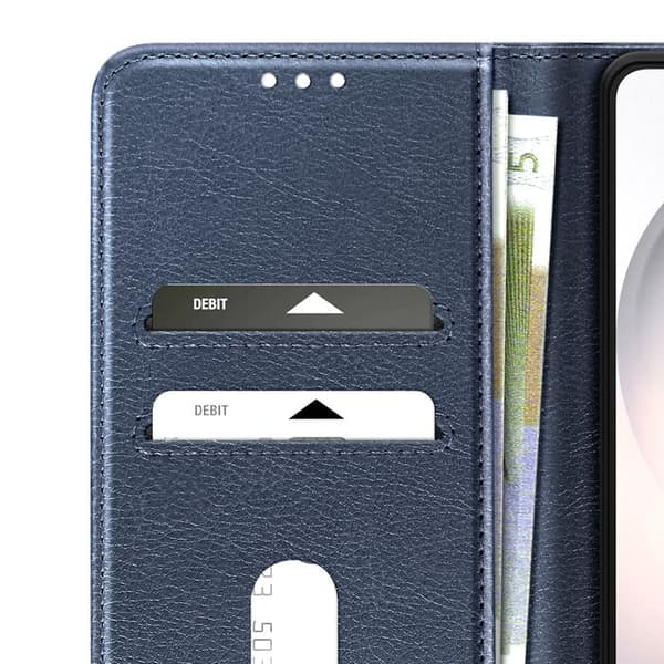 Plånboksfodral för Galaxy S26 Plus Chesterfield Grainé Ställfunktion Blå