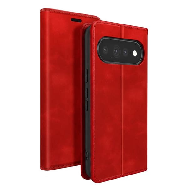 Plånboksfodral för Google Pixel 11 / 11 Pro Mocka Effekt med Stöd Röd