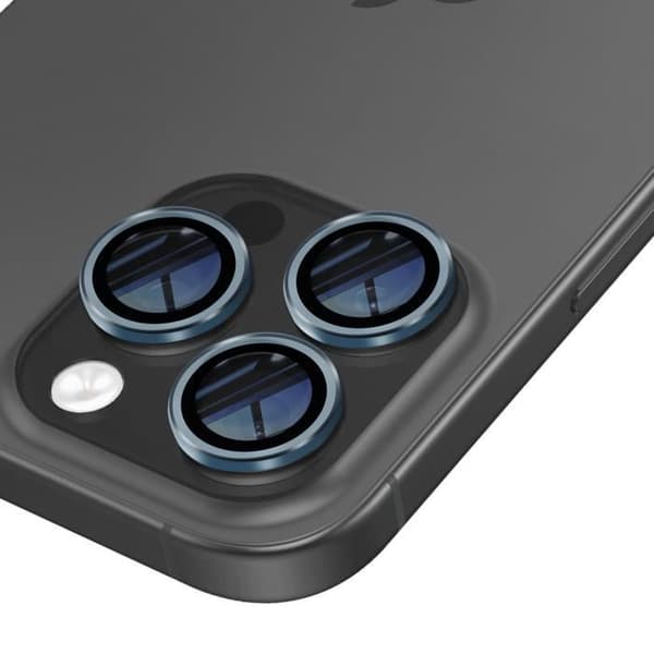 Härdat Glas Kamera för iPhone 16 Pro Max Hårdhet 9H Represistent Blå