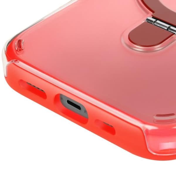 Coque MagSafe för iPhone 14 Pro Max Stöttålig med Fällbart Stöd Röd