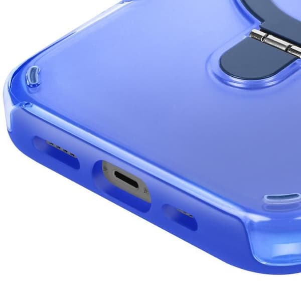 Coque MagSafe för iPhone 13 Pro Stötabsorberande med Fällbart Stöd Blå