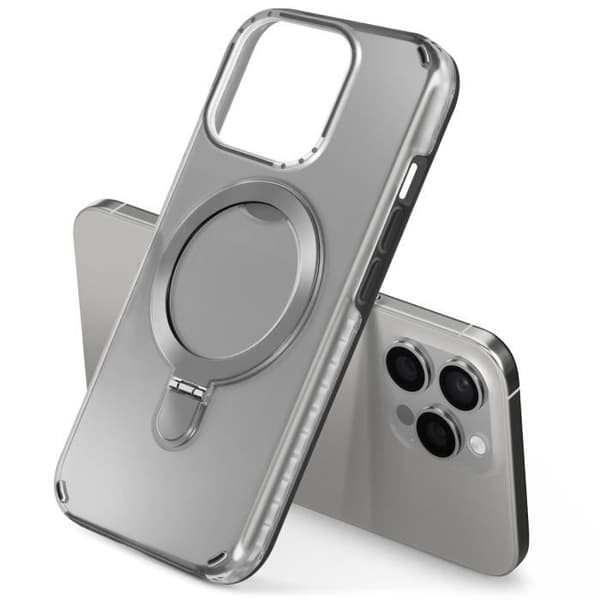 Coque MagSafe för iPhone 13 Pro Max Stöttålig med Fällbart Stöd Svart