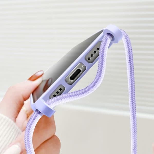 Coque Cordon Semi Rigid Soft touch för iPhone 16 Pro Lavendel