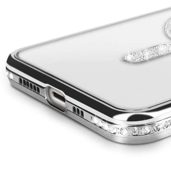 Coque Diamant för iPhone 14 Pro MagSafe Kontur Strass Silver
