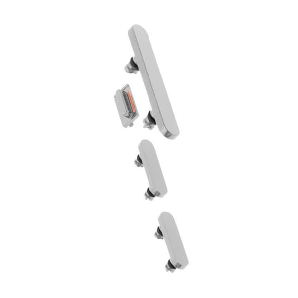 Ström, volym och tyst knapp för iPhone 13 och 13 Mini Vit