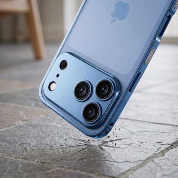 Skydd Design för iPhone 18 Pro Max Stötsäker med Inbyggt Kameraskydd Blå