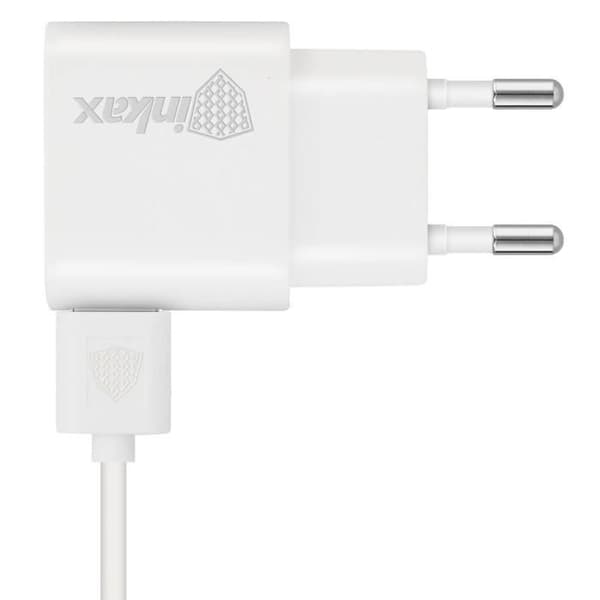 Laddare - Inkax - 1A - Micro USB-kabel - Vit - 1m
