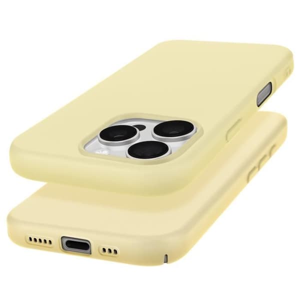 Coque för iPhone 16 Pro Max Semi-rigida Soft-touch Antifingerprint Gul