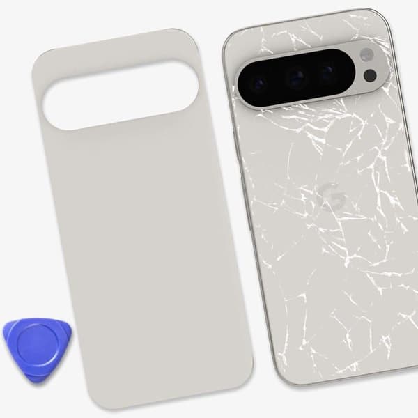 Ersättningsbaksida för Google Pixel 9 Pro Vit