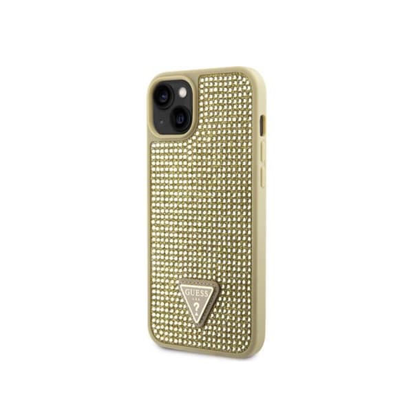Fodral till Apple iPhone 15 Triangle Diamond Guess Gold