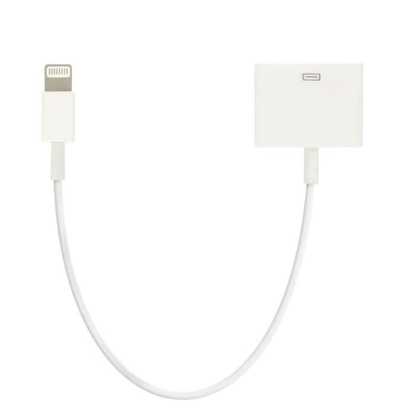 30-pin till Lightning laddningsadapter vit