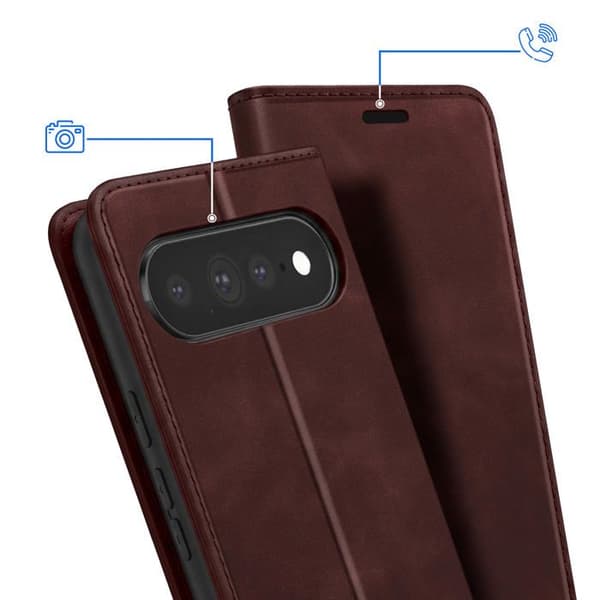 Plånboksfodral för Google Pixel 11 Pro XL Mockaeffekt med Stöd Bordeaux