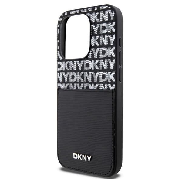 Bakskydd - DKNY - iPhone 15 Pro Max - Svart - Kortfodral - Optimalt Skydd