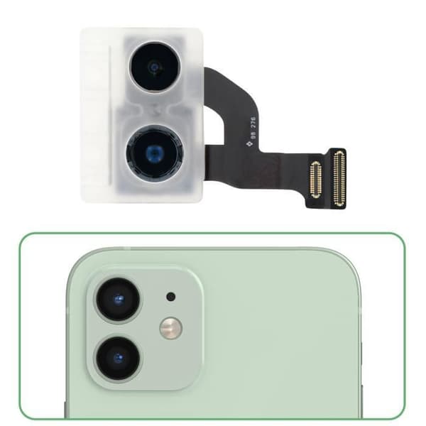 Bakkamera för iPhone 12 - AVIZAR - Svart - Byte av huvudsensor