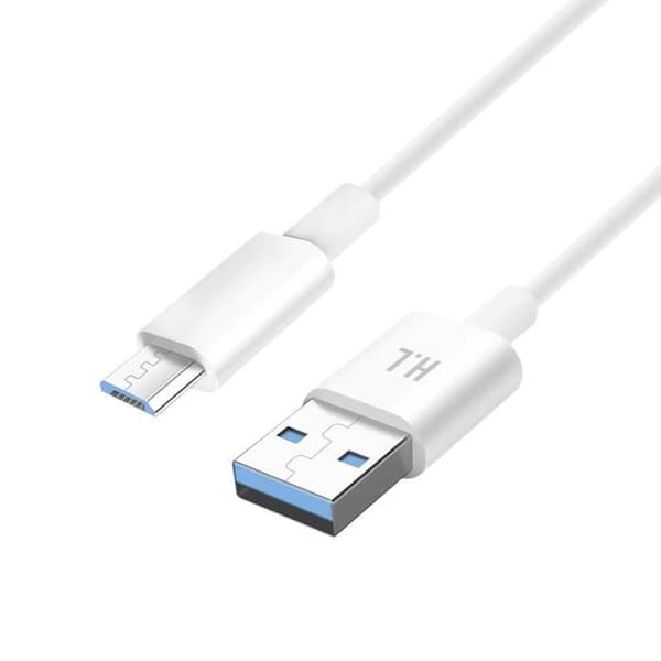 Micro-USB-kabel - AVIZAR - 1,5 m - Snabb laddning - Dataöverföring - Vit