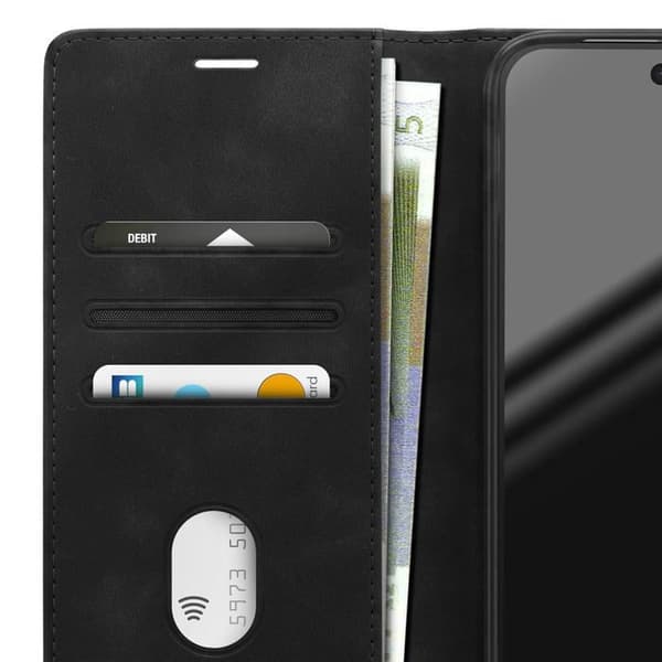 Plånboksfodral för Google Pixel 11 / 11 Pro Mocka Effekt med Stöd Svart