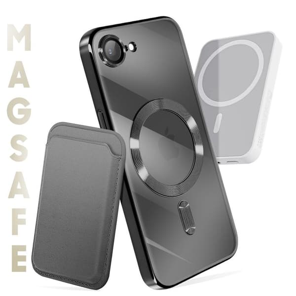 Skyddande silikonfodral för iPhone 16e med kamera.