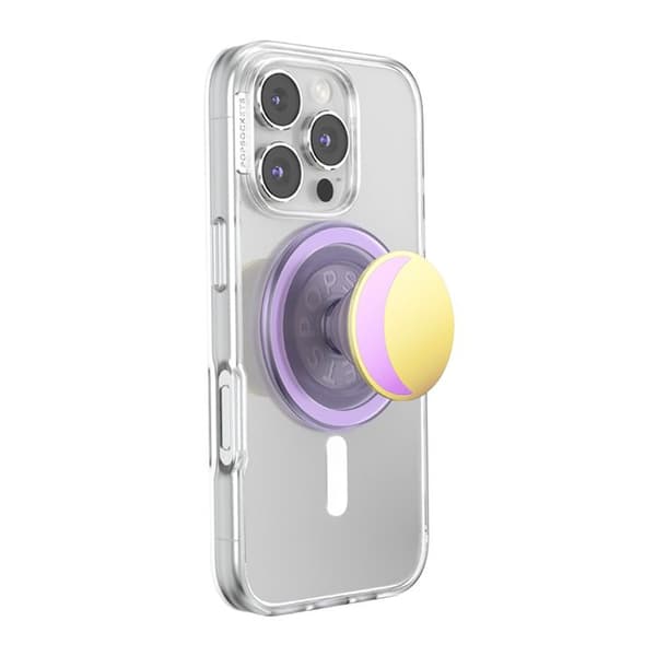 Stöd Smartphone PopGrip Premium Emalj Vax Fixering Solid PopSockets Lila