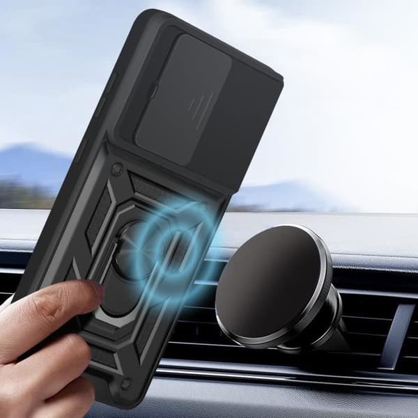 Coque - OnePlus - 13R - Magnetring - Kameraskydd - Stötsäker Svart