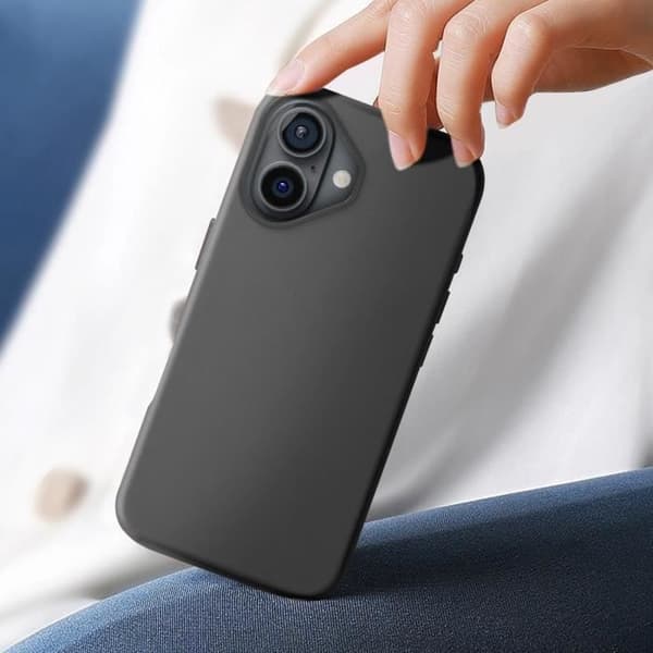 Coque - MagSafe - iPhone 16 - Vegansk Läder - Skydd mot Rep - Mikrofiberfoder