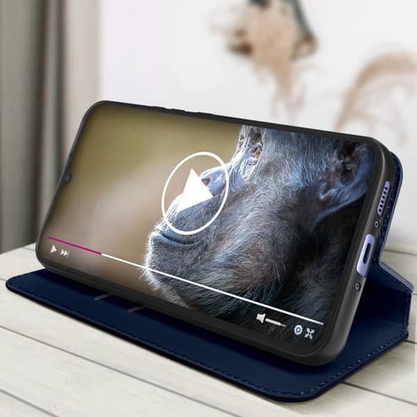 Plånboksetui - Samsung - Galaxy A34 5G - Blå - Magnetlock - Videostöd