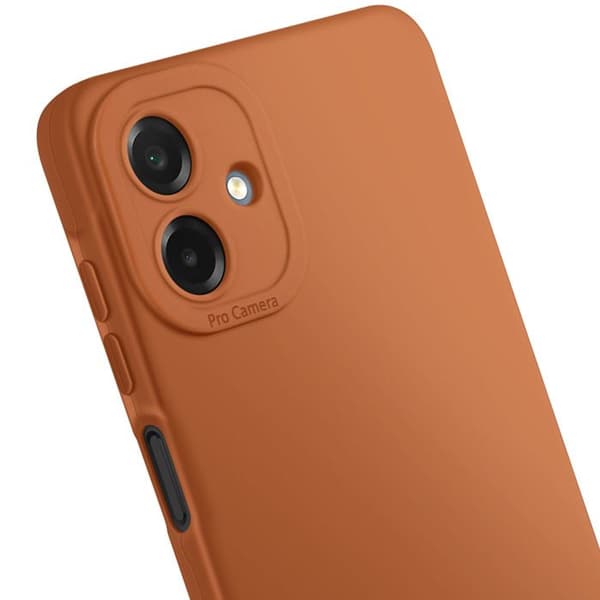 Silicone Soft Case for Galaxy A07 with Reinforced Camera Block Brown