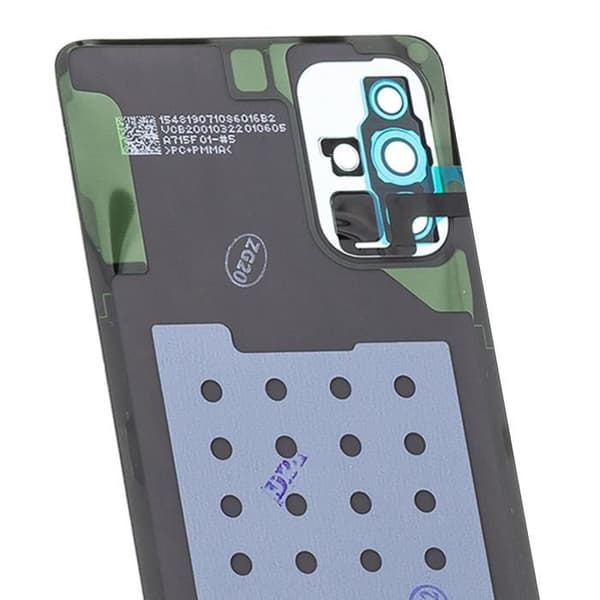 Cache Batteri - Samsung - Galaxy A71 - Blå Prism Crush - Original - Lätt Installation