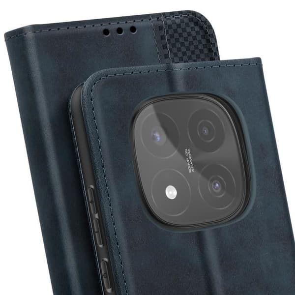 Smartphonefodral - Xiaomi - Redmi Note 14 Pro/Pro Plus - Plånbok - Ställ - Mörkblå