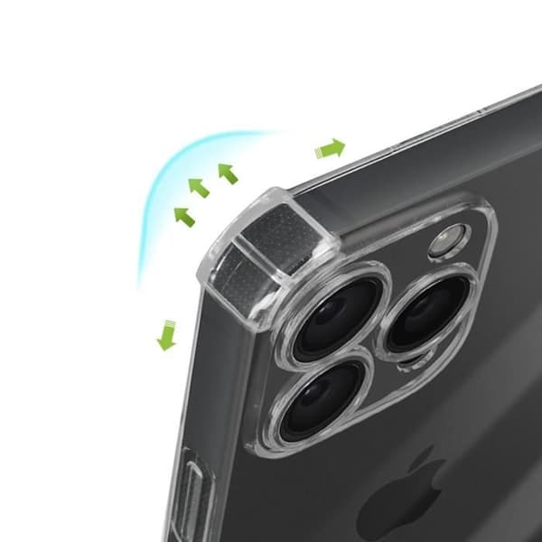 Fodral till iPhone 13 Pro Max Stötsäkert Flexibelt förstärkta hörn Transparent