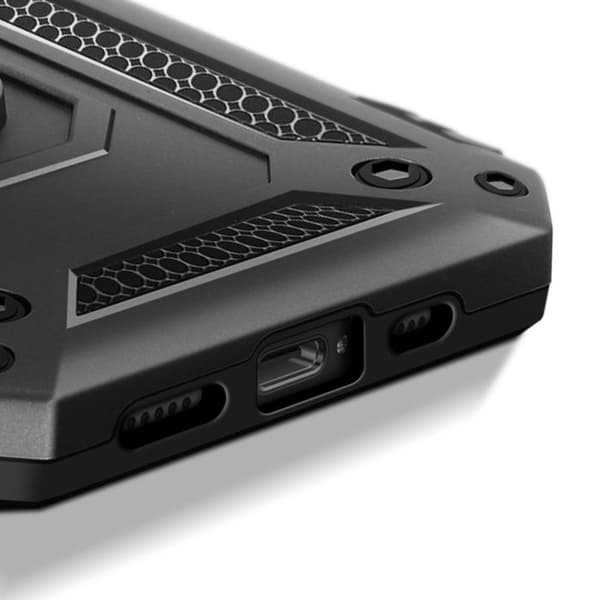 Skyddsskal för Apple iPhone 17e Stötsäker med Rotering Magnetring Svart