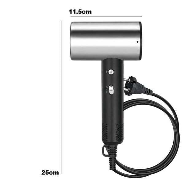 Ergonomisk Hårfön 1200W med Multiventilationssystem Svart / Silver