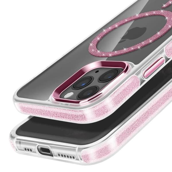 Coque MagSafe - Silikon - iPhone 11 Pro - Glittrande - Stötsäker - Kameraskydd
