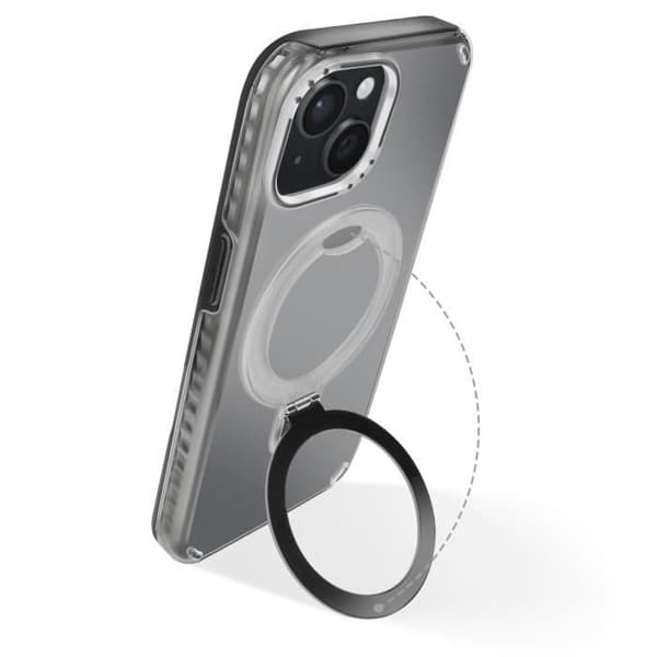 MagSafe-skal för iPhone 15 Plus och 14 Plus Stötresistent Fällbart Stöd Svart