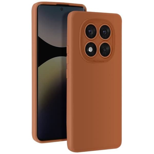 Coque för Redmi Note 14 Pro och 14 Pro Plus Silikon Kamera Skyddad Brun