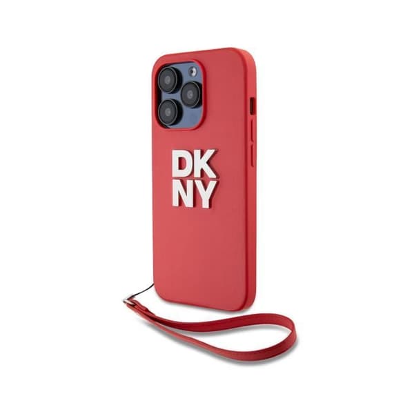 Coque - iPhone 14 Pro - Röd - Handledsrem - Metalliserad Logotyp