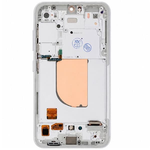 Skärm för Galaxy S23 FE LCD-panel med touch och förmonterad blå ram