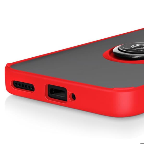 Coque för Honor Magic 7 Pro Magnetisk Ring Röd