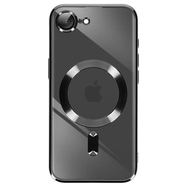 Skyddande silikonfodral för iPhone 16e med kamera.