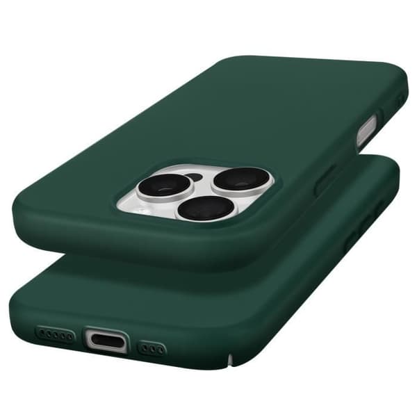 Skydd för iPhone 16 Pro - Snabbt skydd - Mörkgrön - Soft-touch - Stötabsorberande - Rep-resistent