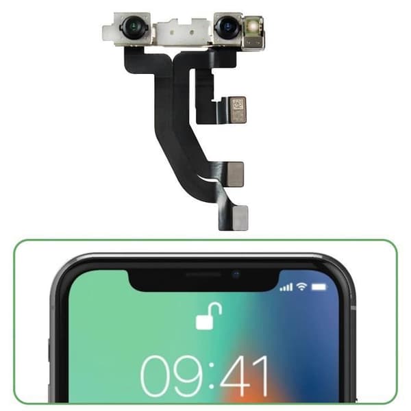 Frontkamera - AVIZAR - iPhone X - Svart - Selfiesensor