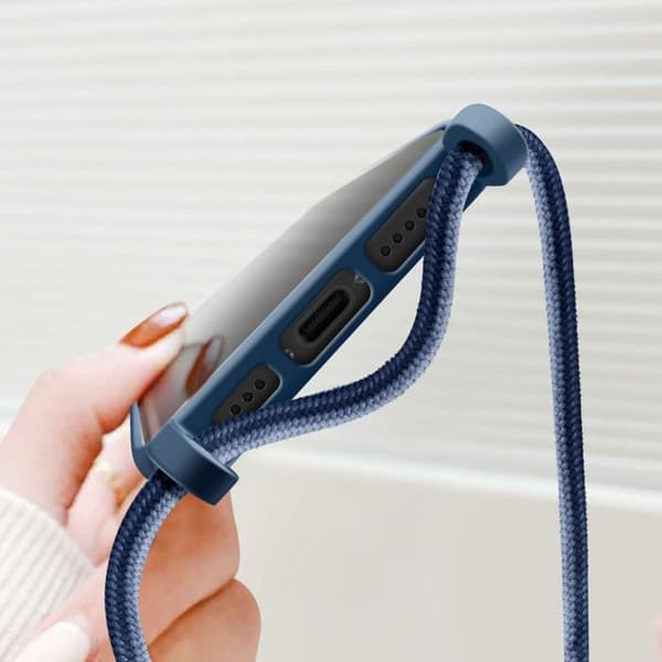 Coque Cordon Semi Rigide Soft touch för iPhone 16 Pro Max Mörkblå