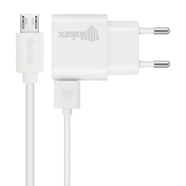 Laddare - Inkax - 1A - Micro USB-kabel - Vit - 1m