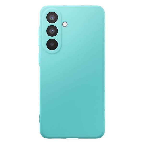 Silicone Soft-Touch-fodral för Galaxy A57 med turkos mikrofiberfoder